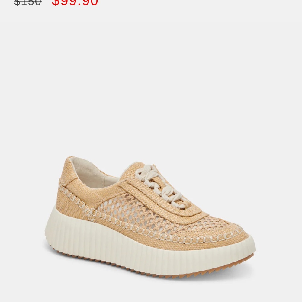 Dolce Vita Dolen Sneaker in Natural Raffia